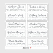 Stilvolle Calligraphy Wedding Guest Address Labels