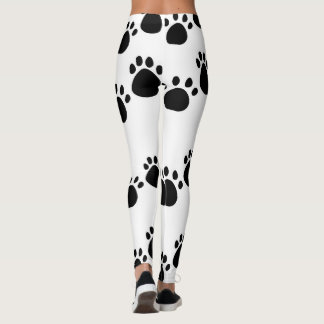 Stilvolle Cat Paw Print Leggings - Ideal für Cat L