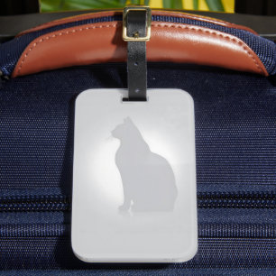 Stilvolle Cat Silhouette Gepäckmarke Gepäckanhänger