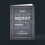 Stilvolle Chalked Holiday Grußkarte Feiertagskarte<br><div class="desc">Feiern Sie die Saison mit dieser modernen und stilvollen Urlaubskarte aus Berry Berry Sweet.</div>