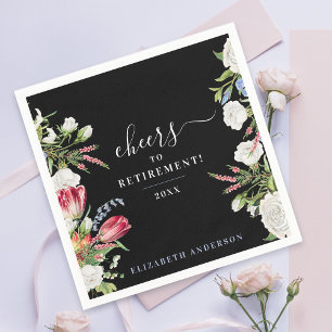 Stilvolle Cheers Elegant Black Garden ReReifen Blu Serviette