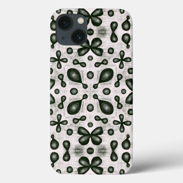 Stilvolle Chemie Muster in Schwarz und Weiß Case-Mate iPhone Hülle (Rückseite)