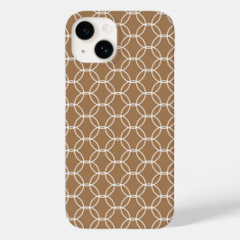 Stilvolle Chic Geometric Muster Beige Case-Mate iPhone 14 Hülle