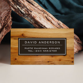 Stilvolle Chic Wood Grain Woodgrain Look Magnetische Visitenkarte