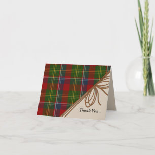 Stilvolle Clan Forrester Plaid Danksagungskarte Dankeskarte