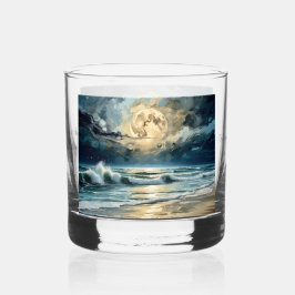 Stilvolle Classic Vollmond und Seascape individual Whiskyglas