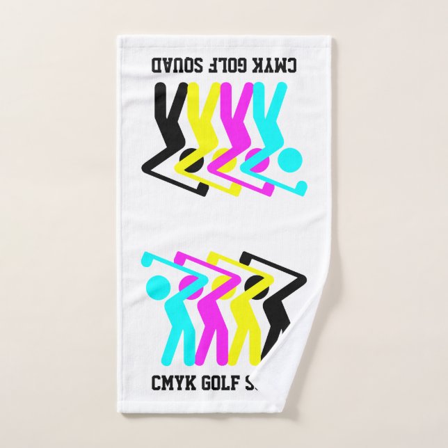 Stilvolle CMYK Golf Badhandtuch Set (Handtuch)