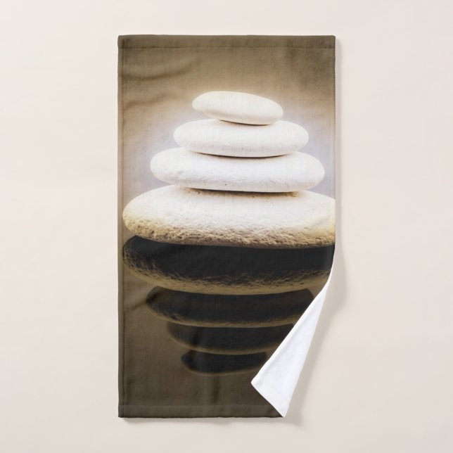 Stilvolle Coole Zen Stones Badhandtuch Set (Handtuch)