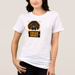 Stilvolle Coole Zucker-Doggy-Grafik mit Sonnenbril Tri-Blend Shirt