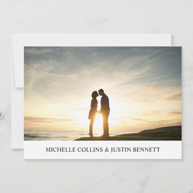 Stilvolle Couple Image Einladung (Rückseite)