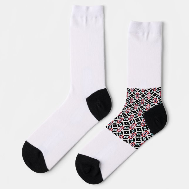 Stilvolle Crew Socken: Komfort trifft Kreativität Socken (Linkes Detail)