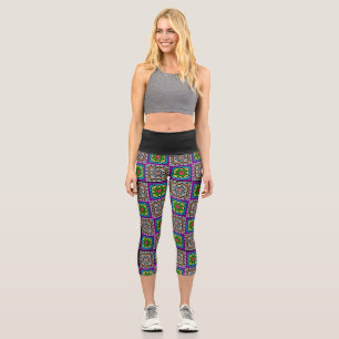 Stilvolle Crochet Granny Square Leggings