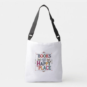 Stilvolle Crossbody Tote Bag für Buchliebhaber Tragetaschen Mit Langen Trägern