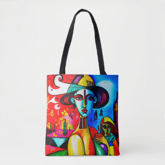 Stilvolle Cubism Lady-Tasche Tasche