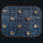 Stilvolle Denim- und Diamant-Rückenfußmatten Autofußmatte<br><div class="desc">Stilvolle Denim- und Diamant-Rückenfußmatten</div>