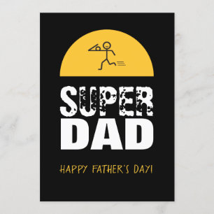 Stilvolle Design "SUPER VATER" Personalisierte Wün Einladung