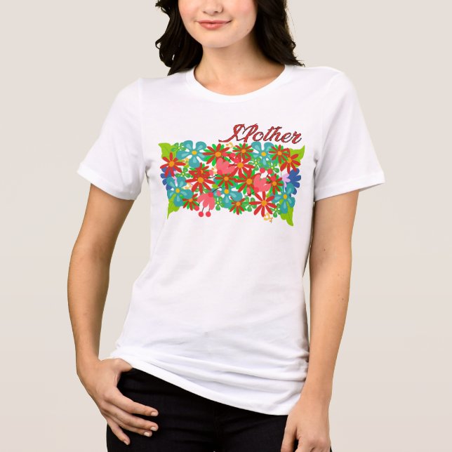 Stilvolle Designs, die die Mama würdigen Tri-Blend Shirt (Vorderseite)