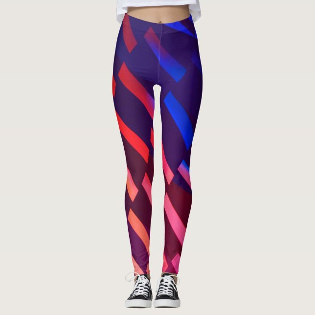 Stilvolle diagonale Geometrie - Leggings (Vorderseite)