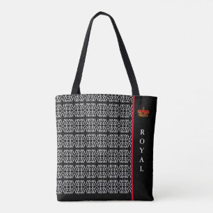 Stilvolle Diamantenmuster in Schwarz & Weiß Tasche