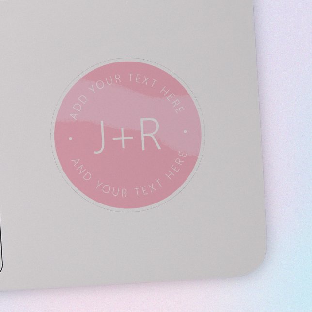 Stilvolle DIY Couples Monogram & Bearbeitbar Aufkleber (Von Creator hochgeladen)