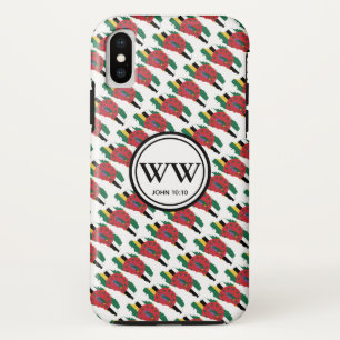 Stilvolle DOMINICA Flag Monogram Abundant Life Case-Mate iPhone Hülle
