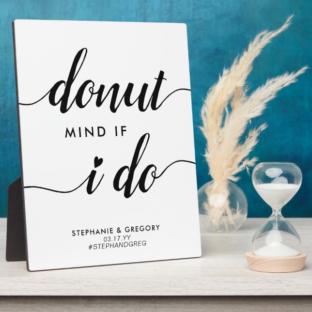 Stilvolle Donut Mind, wenn ich Herz-Gastgeschenk H Fotoplatte (Seite)