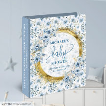 Stilvolle dustige blaue Blumen Goldbabys Gedächtni