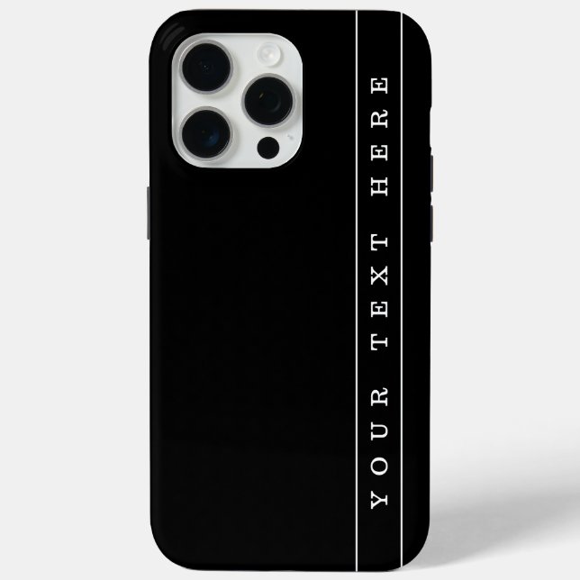 Stilvolle, einfache Text- und dünne Streifen Case-Mate iPhone Hülle (Rückseite)