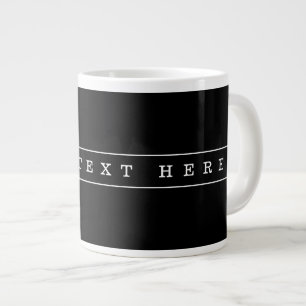 Stilvolle, einfache Text- und dünne Streifen Jumbo-Tasse