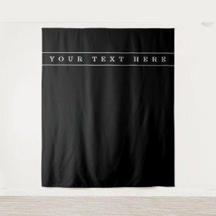 Stilvolle, einfache Text- und dünne Streifen Wandteppich