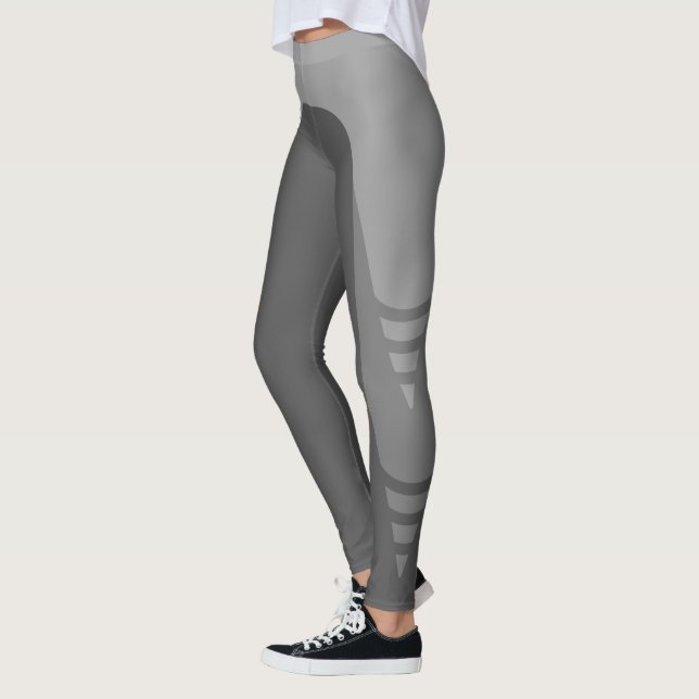 Stilvolle einfarbige Detail-Muster-Leggings Leggings (Links)