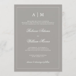 Stilvolle Einladung zu Deep Gray Wedding