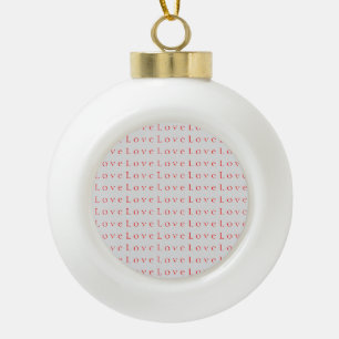 Stilvolle einzigartige rote Hochzeit der Liebe Keramik Kugel-Ornament