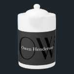 Stilvolle Einziges Grau-Schwarz-Monogramm<br><div class="desc">Sie können die Schriftart,  Hintergrundbild und Farbe,  Buchstaben und Buchstaben leicht ändern.</div>