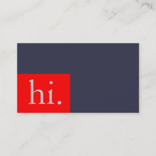 Stilvolle Elegant Schlicht Blue Red Trendy Visitenkarte