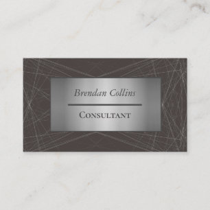 Stilvolle Elegant Silver Black Network Lines Visitenkarte