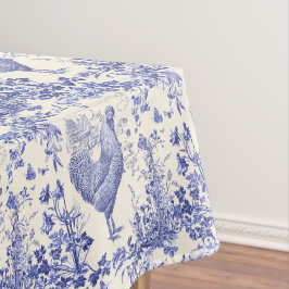 Stilvolle Elegant Vintag Rooster Blaues Blumenmuse Tischdecke