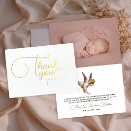 Stilvolle Elegant White Angel Baby Taufe Vielen Da Folienkarte