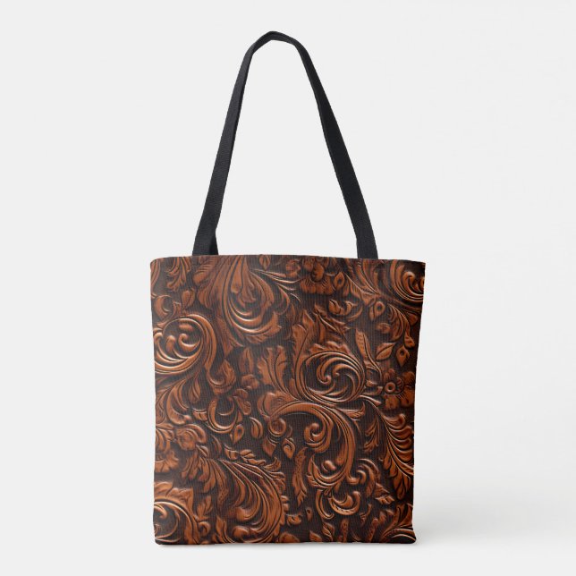 Stilvolle elegante barocke Imitate mit Leder Tasche (Rückseite)