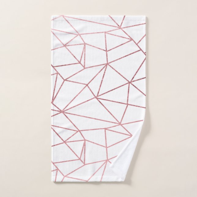 Stilvolle elegante Imitate Rose Gold geometrisch Handtuch (Handtuch)
