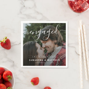 Stilvolle, elegante Partnerin für Foto Serviette