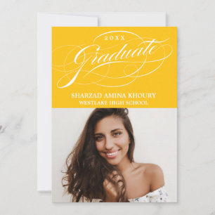 STILVOLLE ELEGANTE SCHRIFT 2 ABSCHLUSSPARTY-EINLAD EINLADUNG