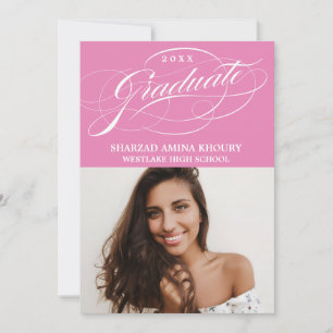 STILVOLLE ELEGANTE SCHRIFT 2 ABSCHLUSSPARTY-EINLAD EINLADUNG