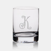 Stilvolle, elegante Scroll Monogram Initial K