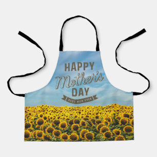 Stilvolle elegante Sonnenblumen - Beste Mutter übe Schürze