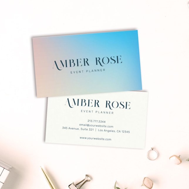 Stilvolle Elegante Typografie Einzigartig Gradient Visitenkarte (Forget boring business cards, meet your new masterpiece!)