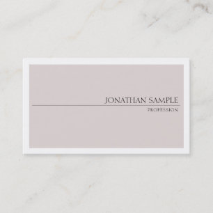 Stilvolle Farben Design Minimalistisch Chic Schlic Visitenkarte