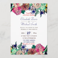 Stilvolle Farbenflorale Bouquet Design