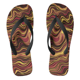Stilvolle farbenfrohe Lava-Kunst Flip Flops