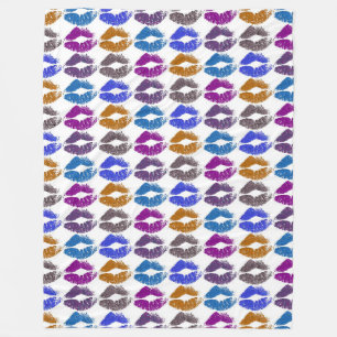 Stilvolle farbenfrohe Lippen #9 Fleecedecke